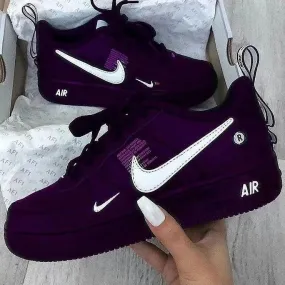 All Dark Purple Custom Air Force 1
