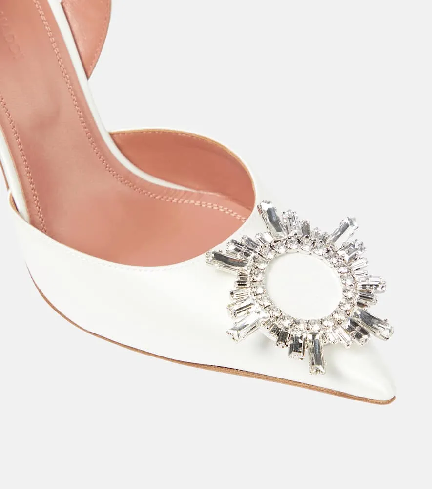 Amina Muaddi Begum satin slingback pumps