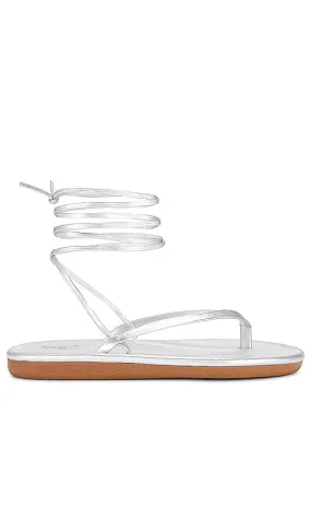 Ancient Greek Sandals Sahara Flip Flop Sandal in Metallic Silver