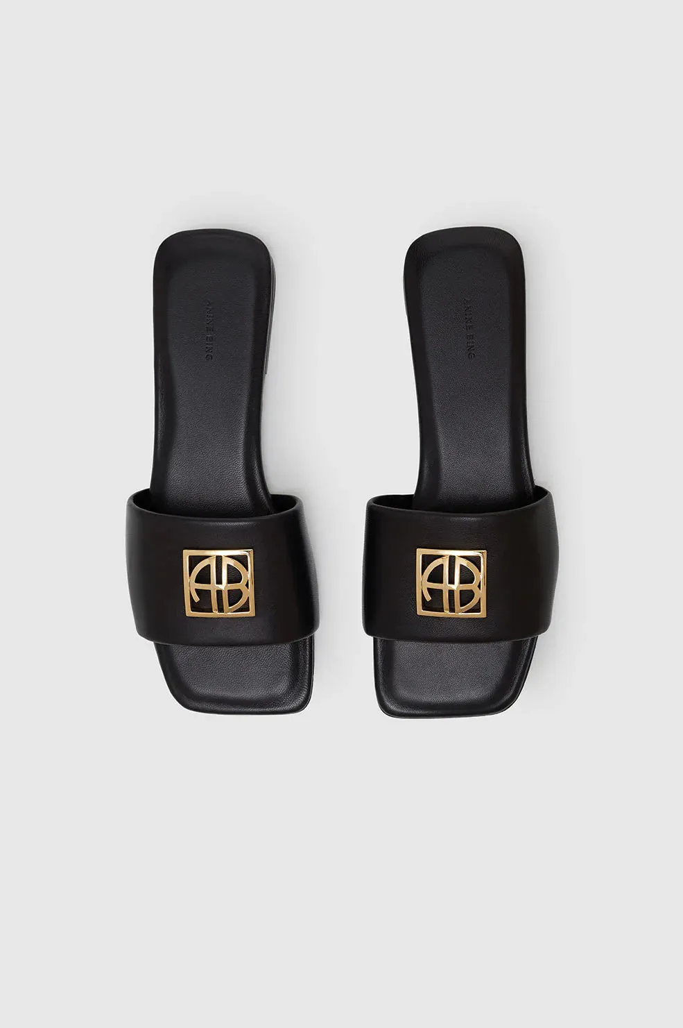 Anine Bing Ria Slides Monogram