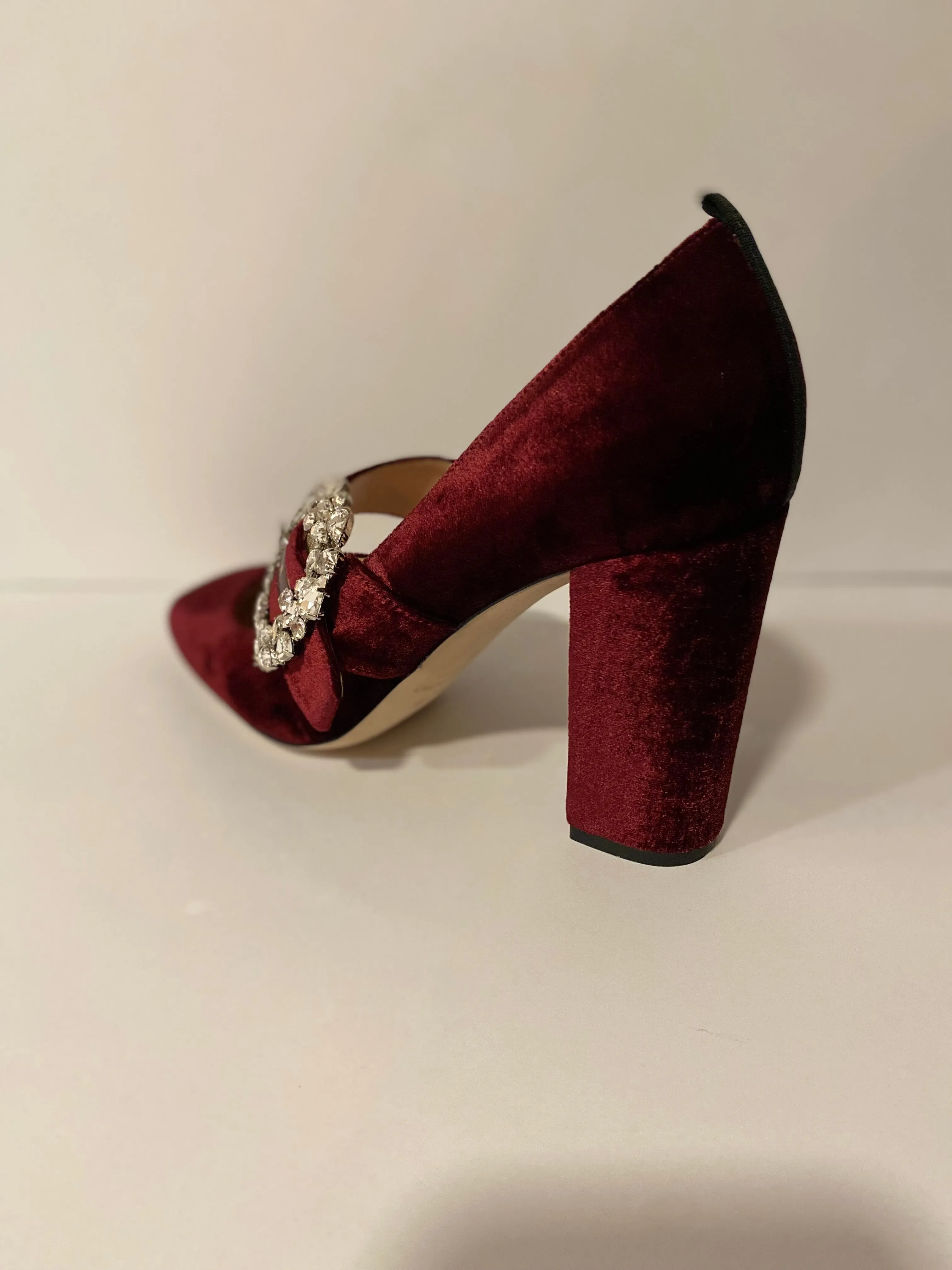 Celine Heel Red Velvet- 100% Max & Riley Exclusive