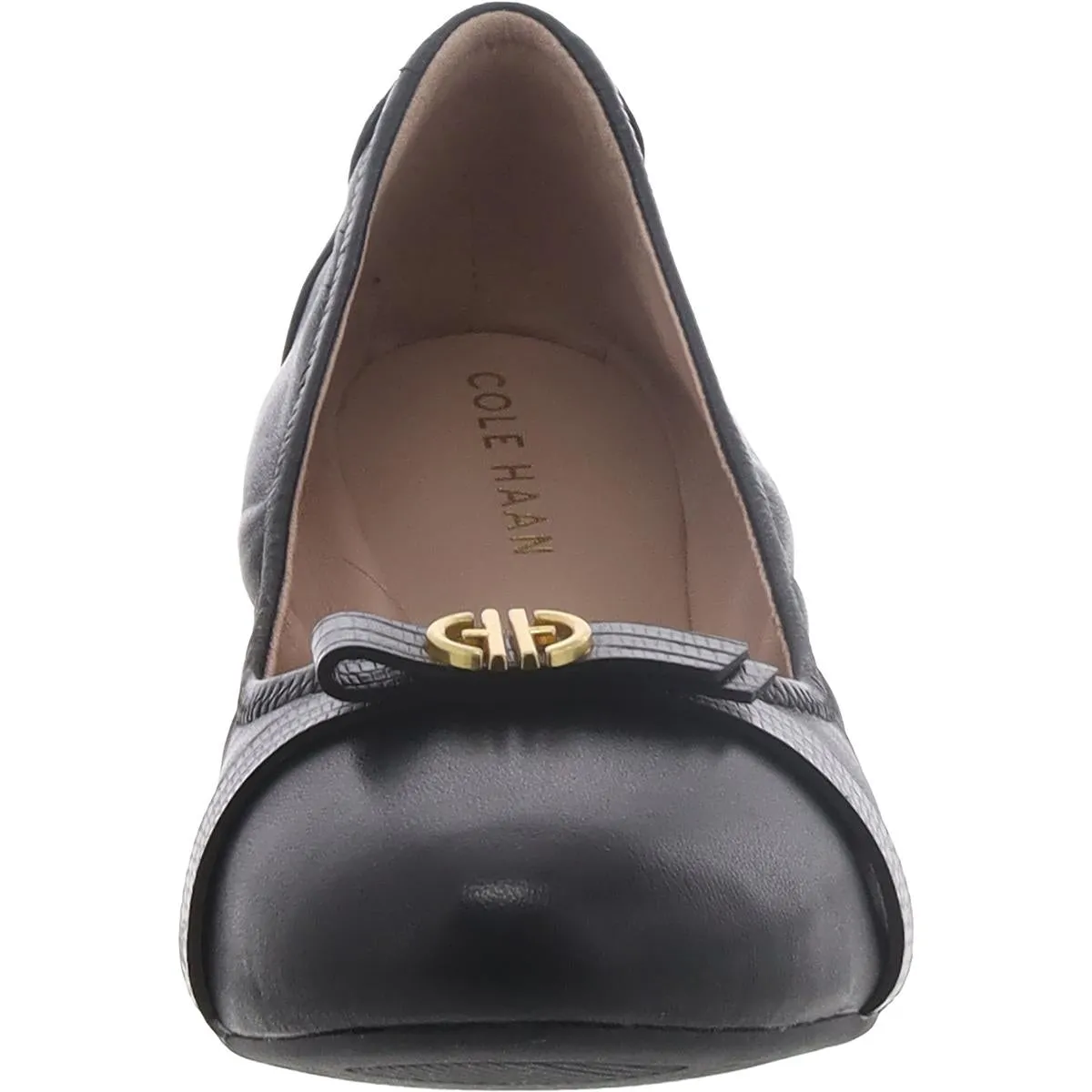 Cole Haan Womens Tova Bow Ballet Leather Dressy Ballet Flats