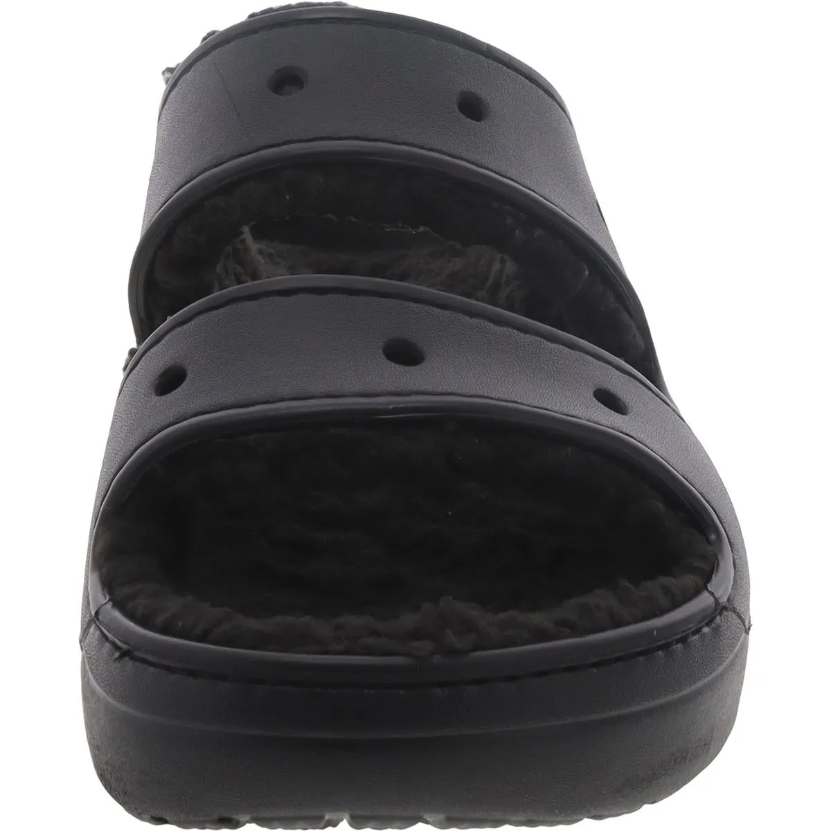 Crocs Mens Classic Cozzzy Faux Fur Comfy Pool Slides