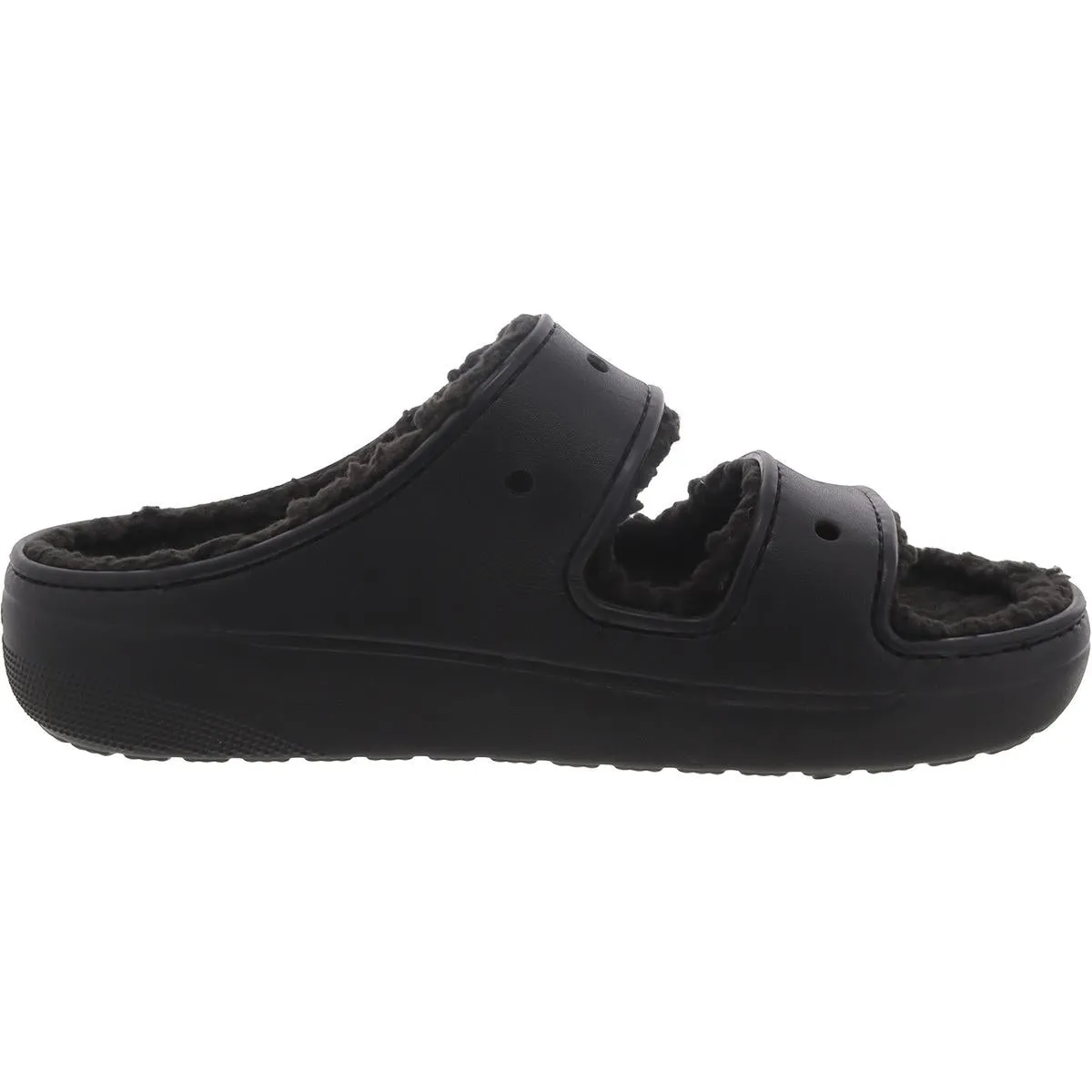 Crocs Mens Classic Cozzzy Faux Fur Comfy Pool Slides