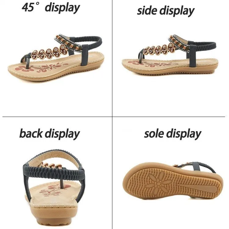Cuzcare Leisure Sandals For Women Back Strap Breathable Bohemian Flip-flops Walking Summer