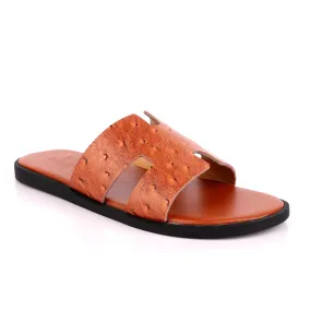 Hermes Paris  Leather Slipper-Brown