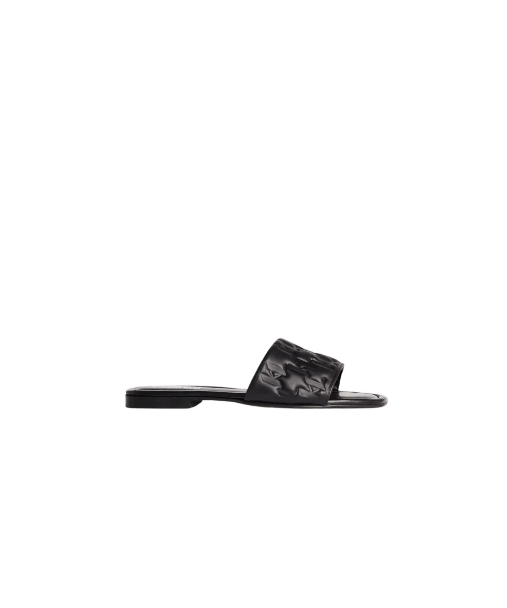 KARL LAGERFELD BRIO MONOGRAM RPT FLATS SANDALS