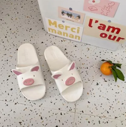 Kawaii Pink Pig Home Slippers