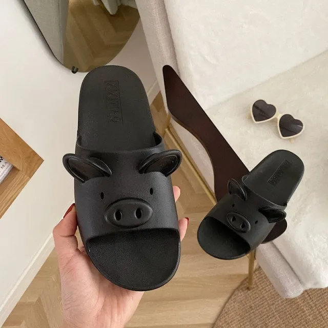 Kawaii Pink Pig Home Slippers