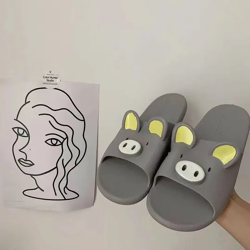 Kawaii Pink Pig Home Slippers