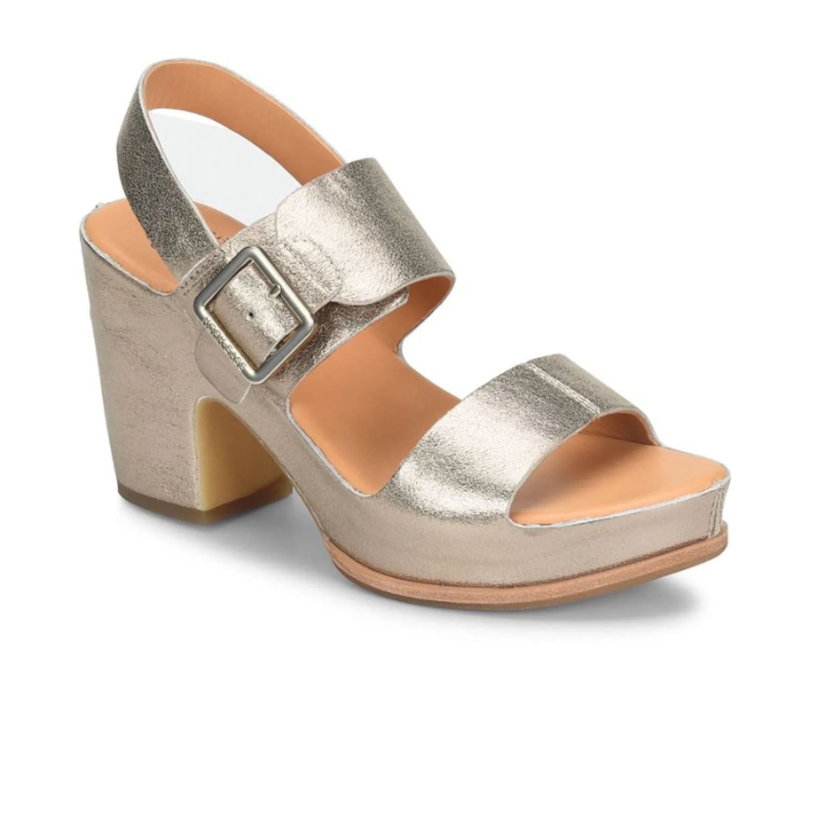 Kork-Ease San Carlos Heeled Sandal (Women) - Soft Gold Metallic