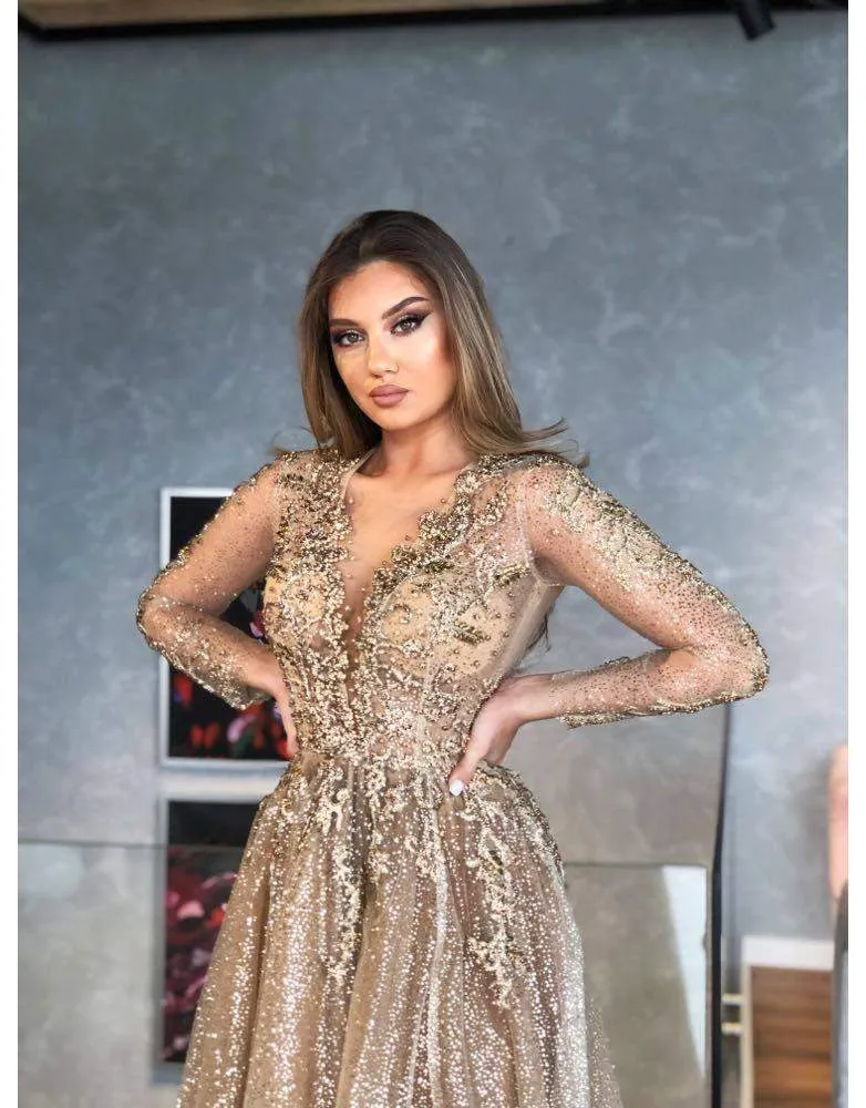 Luxury Evening Dress Silver Pattern