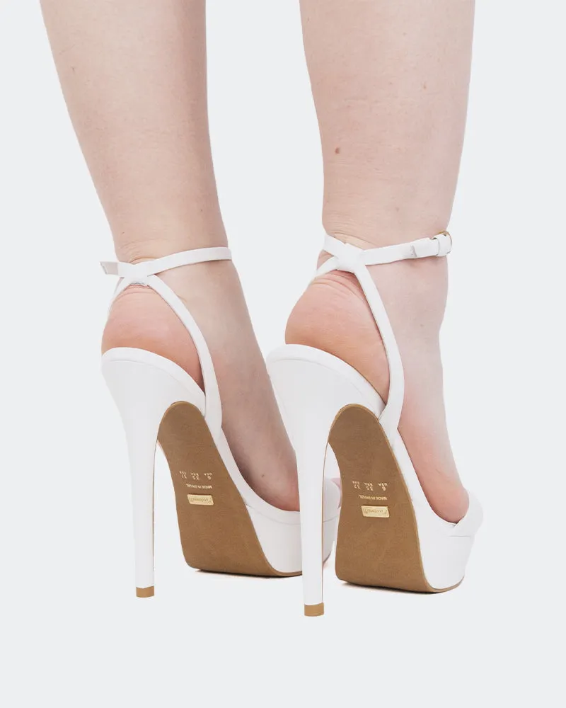 Morena White Leather