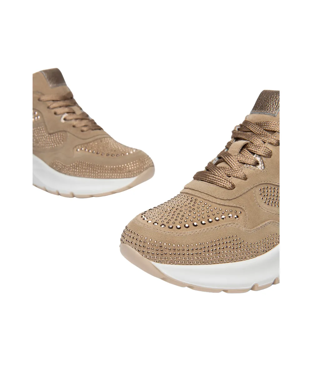 NERO GIARDINI WOMENS LEATHER & SUEDE TRAINERS