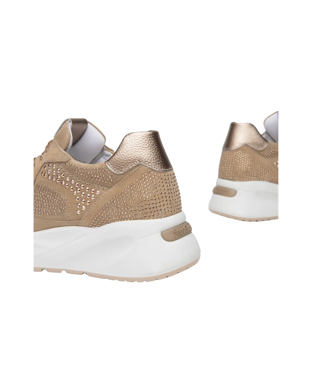 NERO GIARDINI WOMENS LEATHER & SUEDE TRAINERS