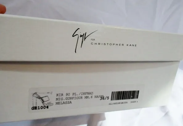 NEW CHRISTOPHER KANE High Heel Leather Sandal Shoe 36.5 6 PINK BEIGE MELASSA