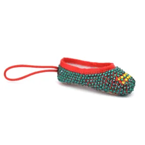 Nutcracker Miniature Pointe Shoe • Ornament, Key Chain or Bag Charm