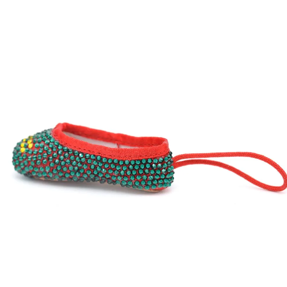 Nutcracker Miniature Pointe Shoe • Ornament, Key Chain or Bag Charm