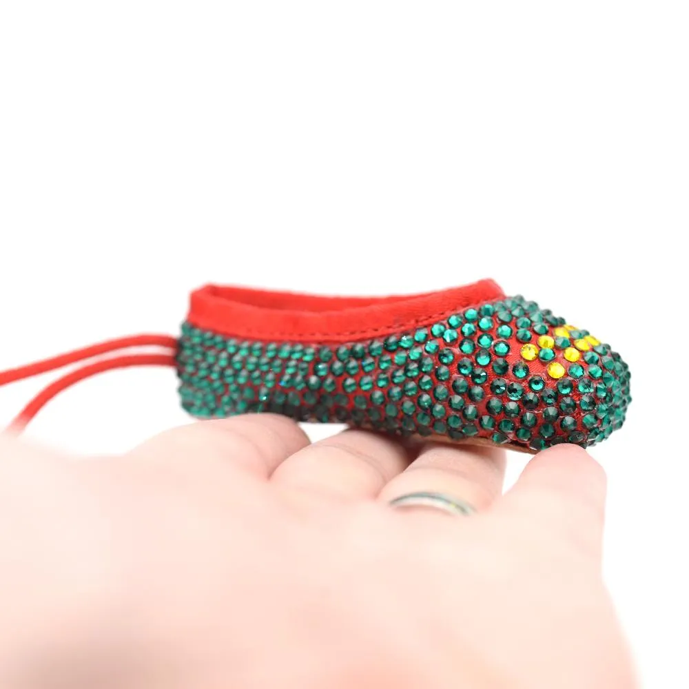 Nutcracker Miniature Pointe Shoe • Ornament, Key Chain or Bag Charm