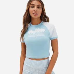 Áo Crop-Top Nữ Ellesse Summer Resort-Fanucci - Xanh Dương