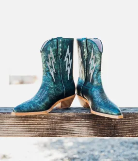 ONLINE EXCLUSIVE Bowie Metallic Boot in Teal
