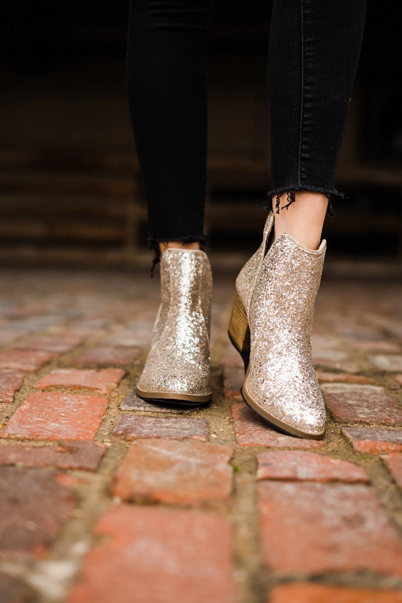 ONLINE EXCLUSIVE Fiera Booties in Gold