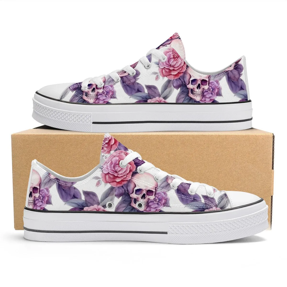 "Santa Purpura" Artist Exclusive  Classic Low Top Canvas Shoe