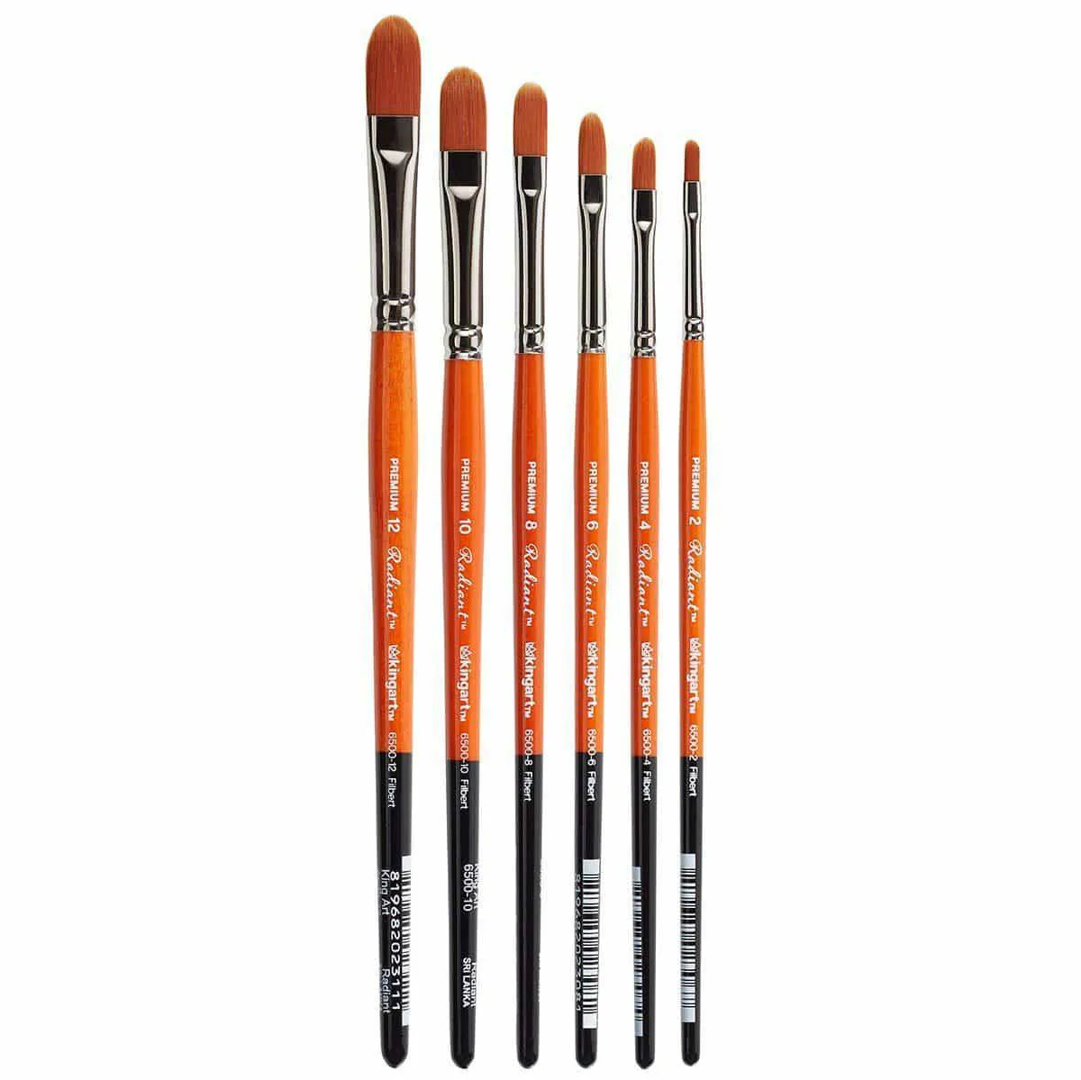 Radiant™ 6500 Filbert Brush Set, 6 pc