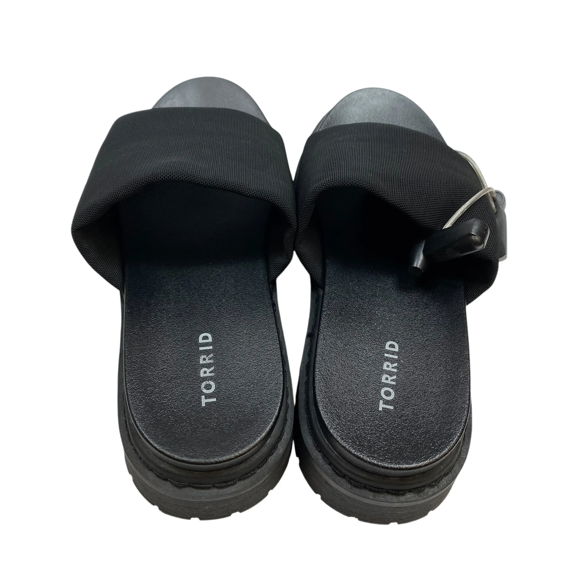 Sandals Flats By Torrid In Black, Size: 11