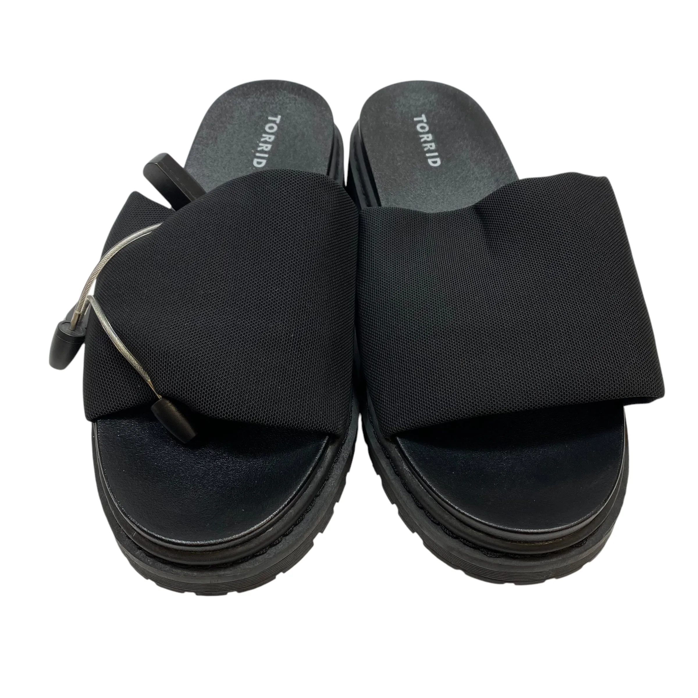 Sandals Flats By Torrid In Black, Size: 11