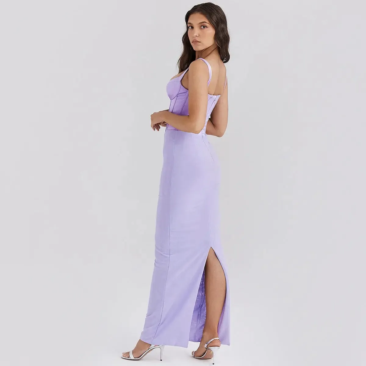 Sexy V-Neck Backless spaghetti strap dress