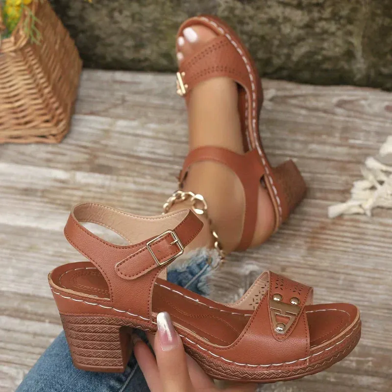 The Summer Hot Sale 50% OFFWomen's Chunky Heel Sandals