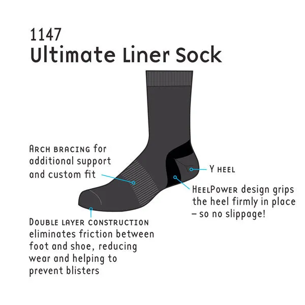 Women's Tactel Double Layer Liner Sock - 1147